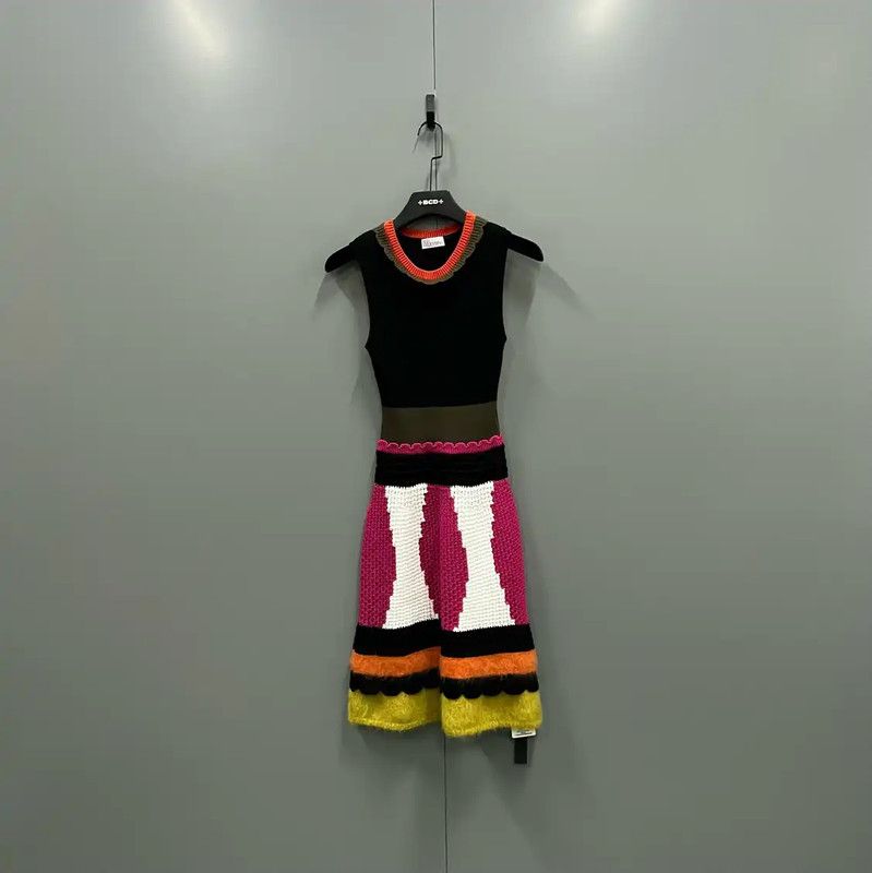 Valentino Valentino Multicolor Wool Midi Dress for Women 0089 Size XS / US 0-2 / IT 36-38 - 1 Thumbnail