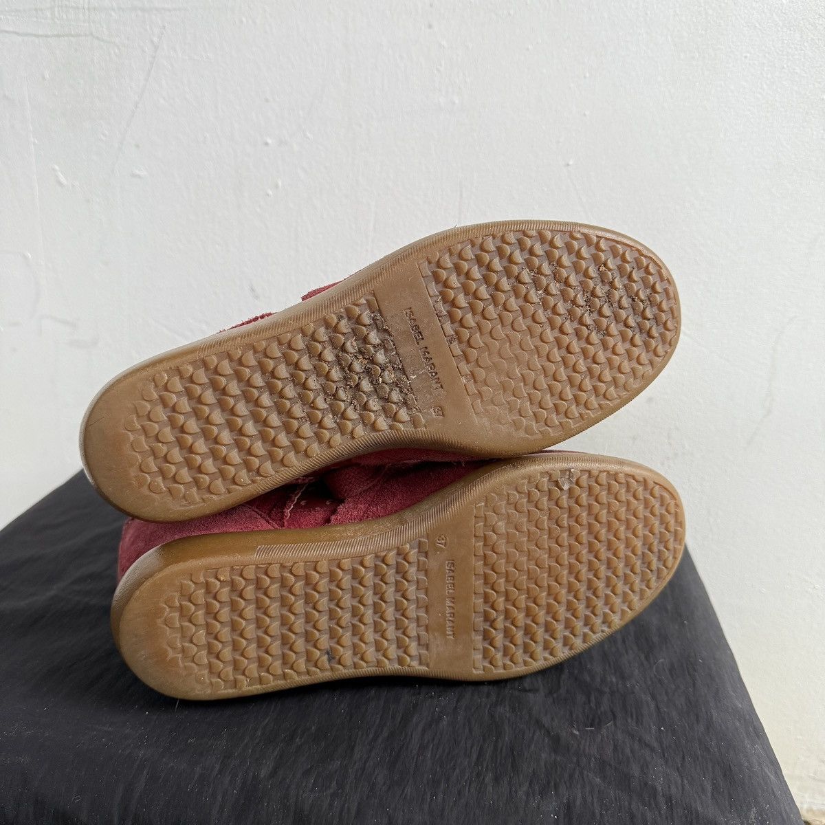 Isabel Marant Etoile Isabel Marang Wedge Red Suede Sneakers Size US 7 / IT 37 - 7 Thumbnail