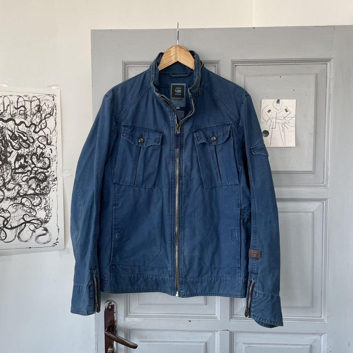 G-Star × Vintage Vintage Avantgarde G-Star Distressed G-Star RAW Sz L Size US L / EU 52-54 / 3 - 1 Thumbnail
