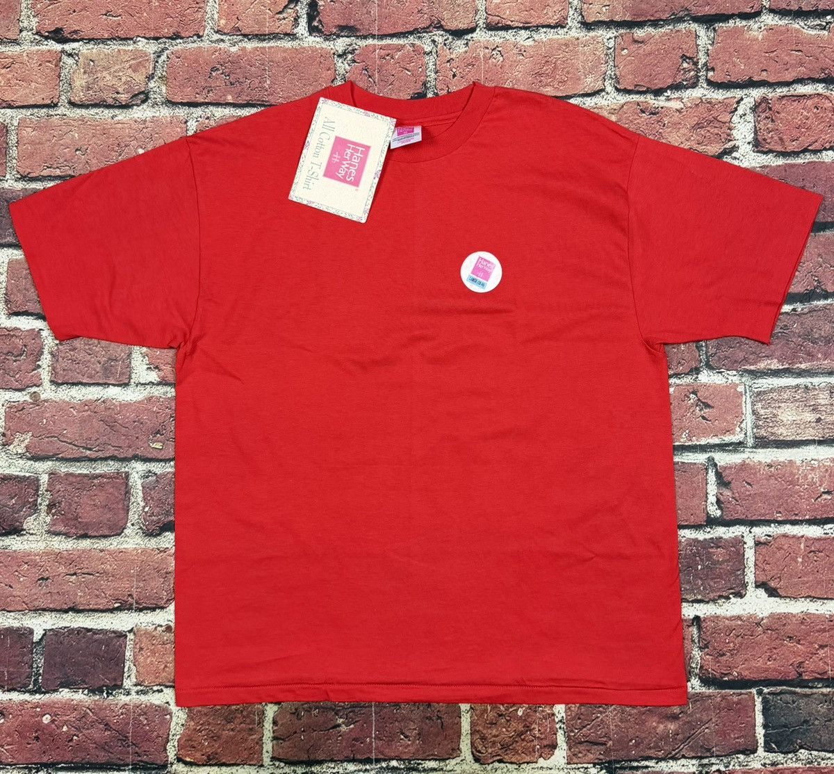 Hanes Vintage Hanes Her Way Blank Red Single Stitch T Shirt NEW Size L / US 10 / IT 46 - 1 Thumbnail