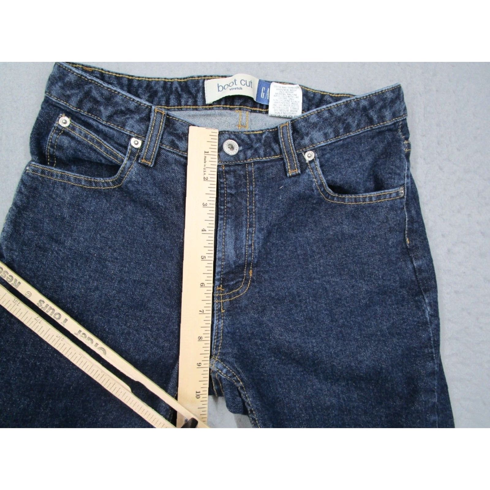 Gap VINTAGE Gap Jeans Women Bootcut Denim 6 Regular Blue Mid Rise 29x30 Dark Wash 5-Pocket Classic Womens Size 28" / US 6 / IT 42 - 4 Thumbnail