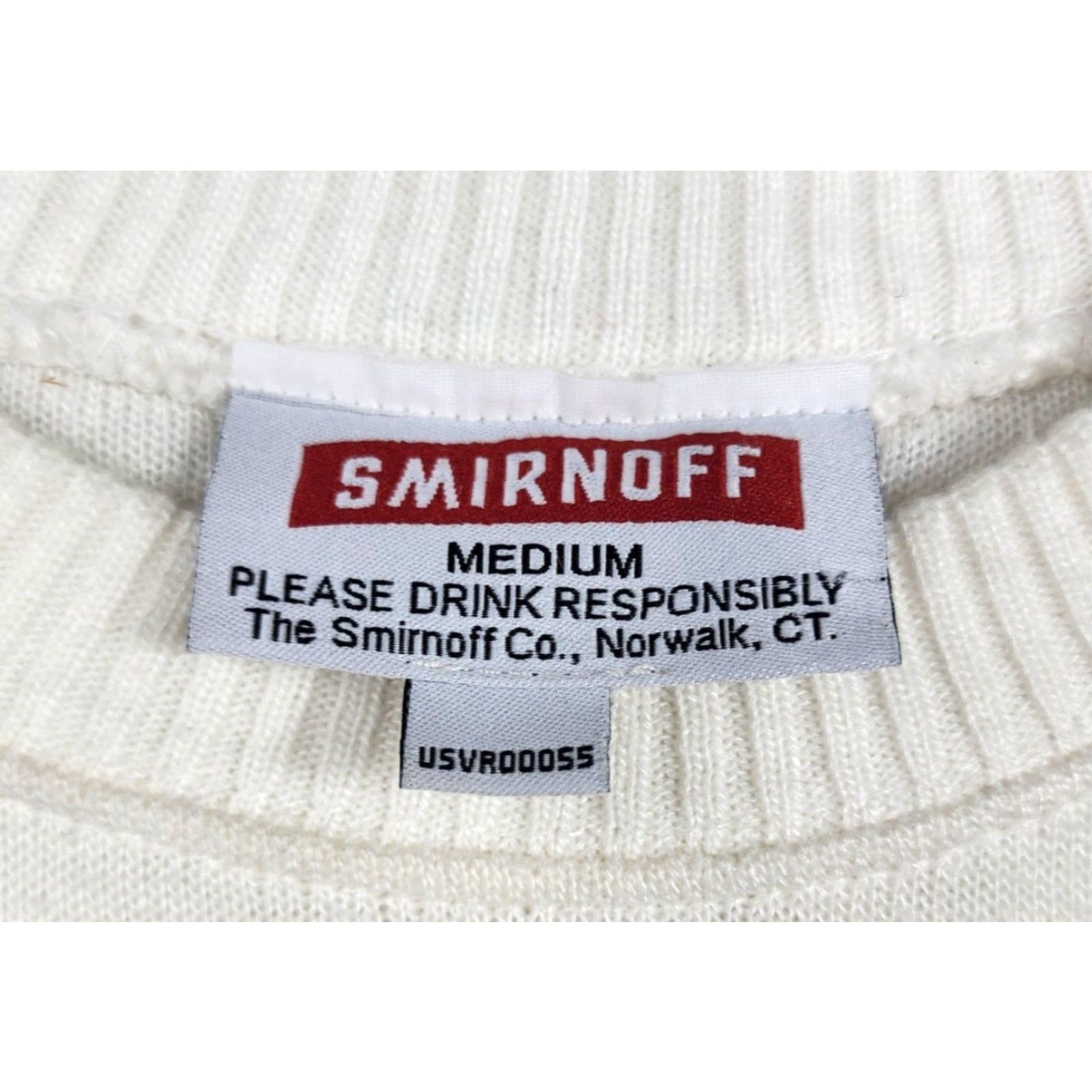 Vintage Smirnoff Sweater Mens M Red Ugly Christmas Mule-Tide Greetings Graphic Print Knit Pullover Crew Neck Holiday Party/Cocktail Seasonal Mens Size US M / EU 48-50 / 2 - 5 Thumbnail