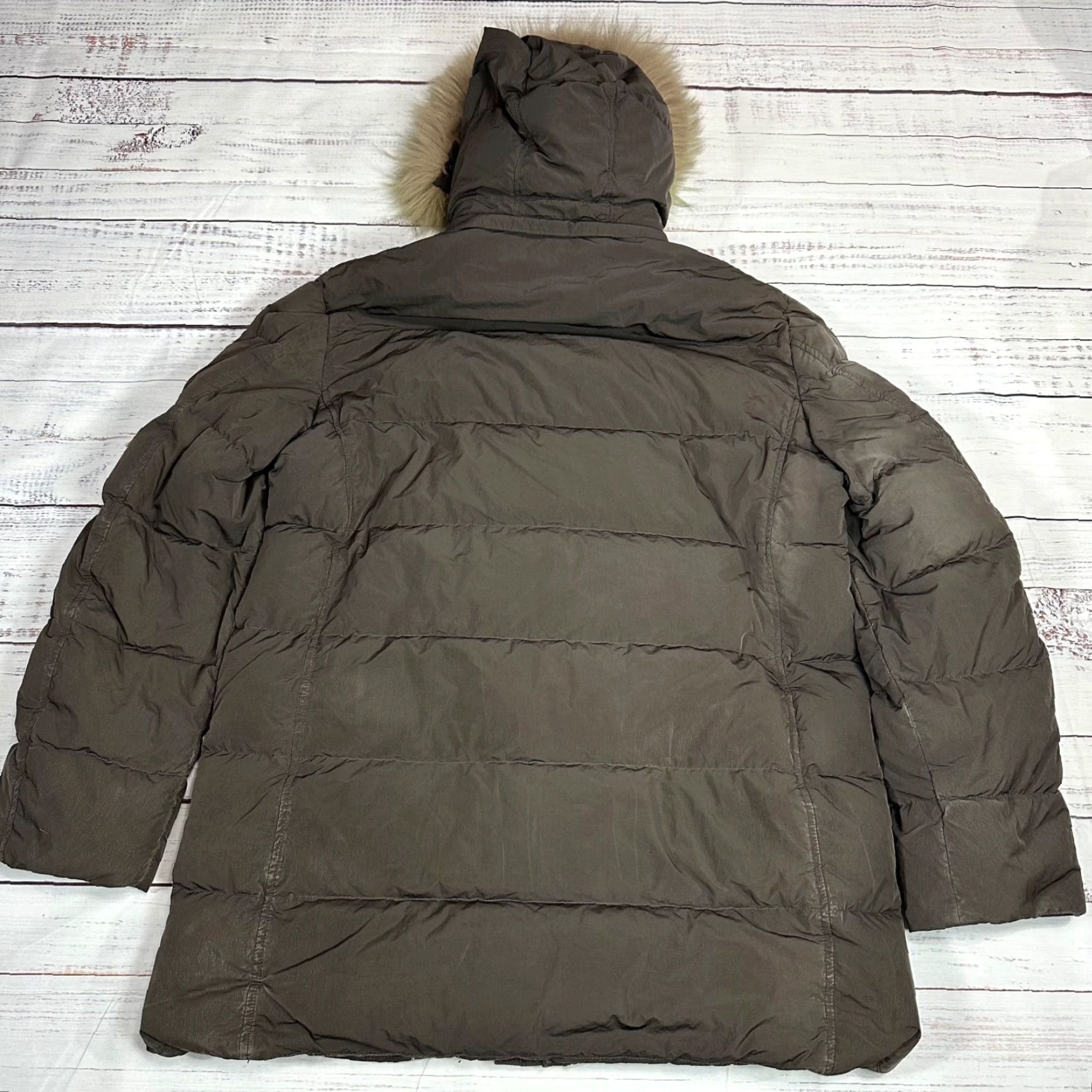 Canali Canali Men Parka Jacket Sz 54 US 44 Brown Faux Fur Hood Rain & Wind Tech Zip Front Size US S / EU 44-46 / 1 - 4 Thumbnail