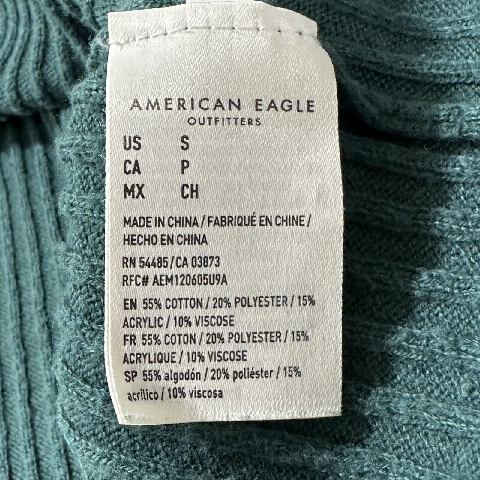 American Eagle Outfitters American Eagle Small Crop Henley Sweater Green Pink Stripe Size S / US 4 / IT 40 - 4 Thumbnail