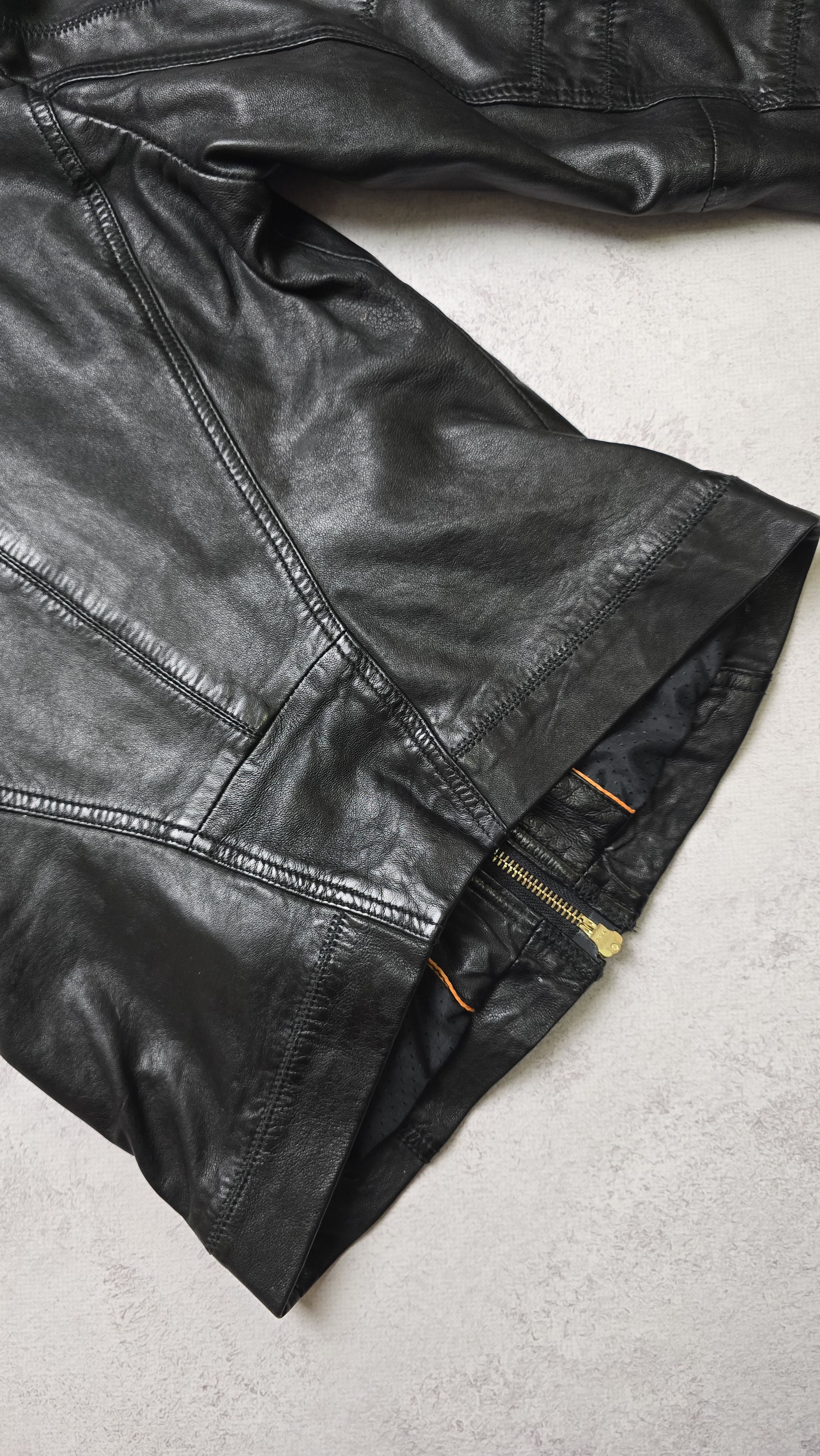 Hugo Boss Hugo Boss Orange Jonassa Black Leather Biker Jacket Size XS / US 0-2 / IT 36-38 - 7 Thumbnail