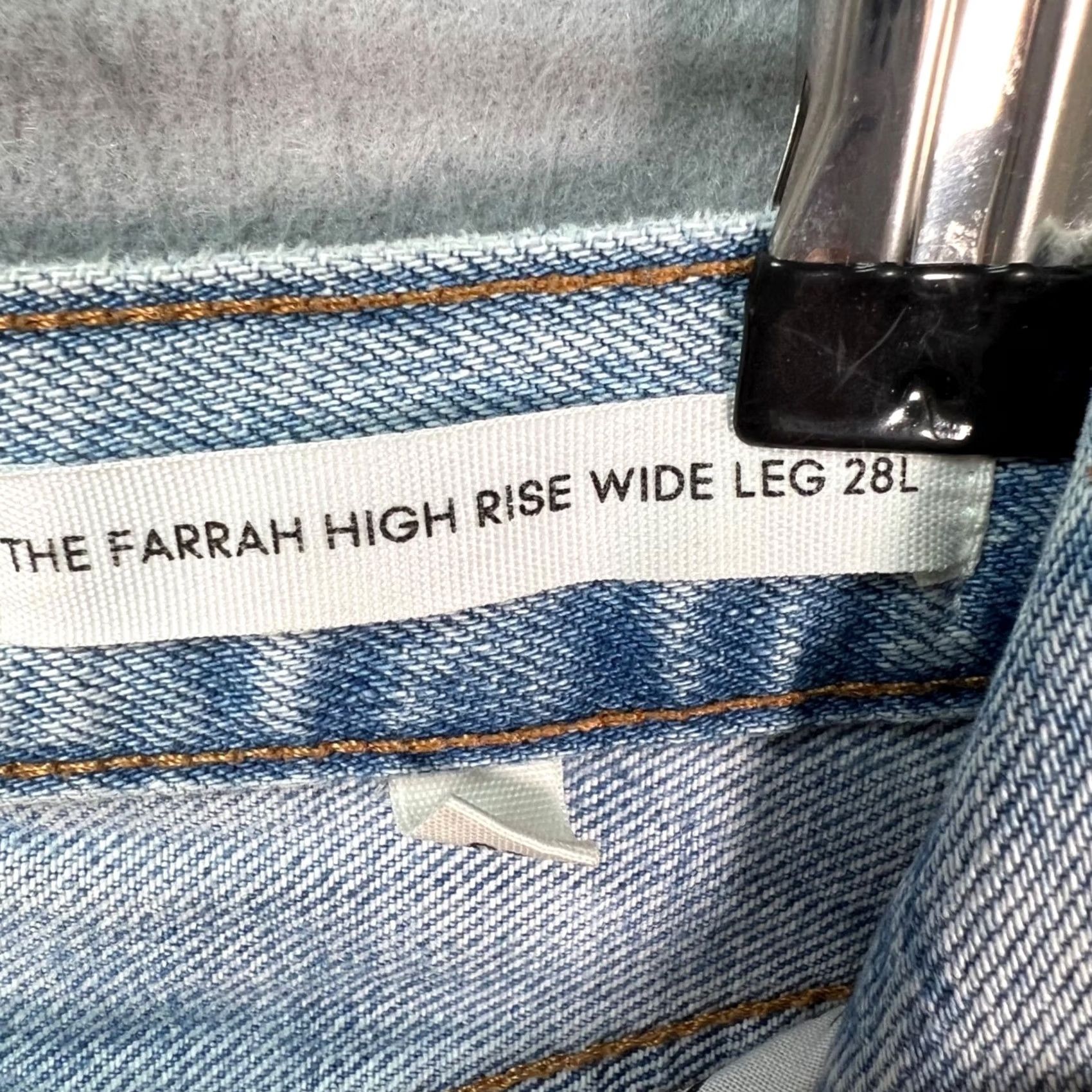 Vintage Denim Forum Jeans Womens Size 23 The Farrah High Rise Wide Leg Light Wash Denim Forum Size 40" / US 18 - 4 Thumbnail