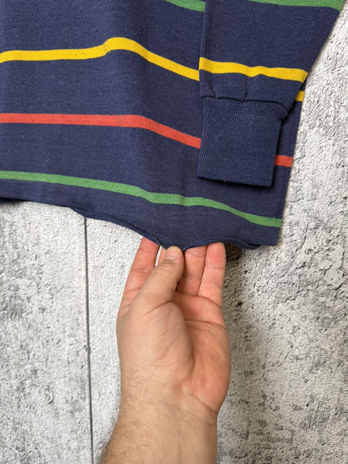 Adidas VTG 80s Adidas Made in Australia Striped Rugby Long Sleeve Size US M / EU 48-50 / 2 - 7 Thumbnail