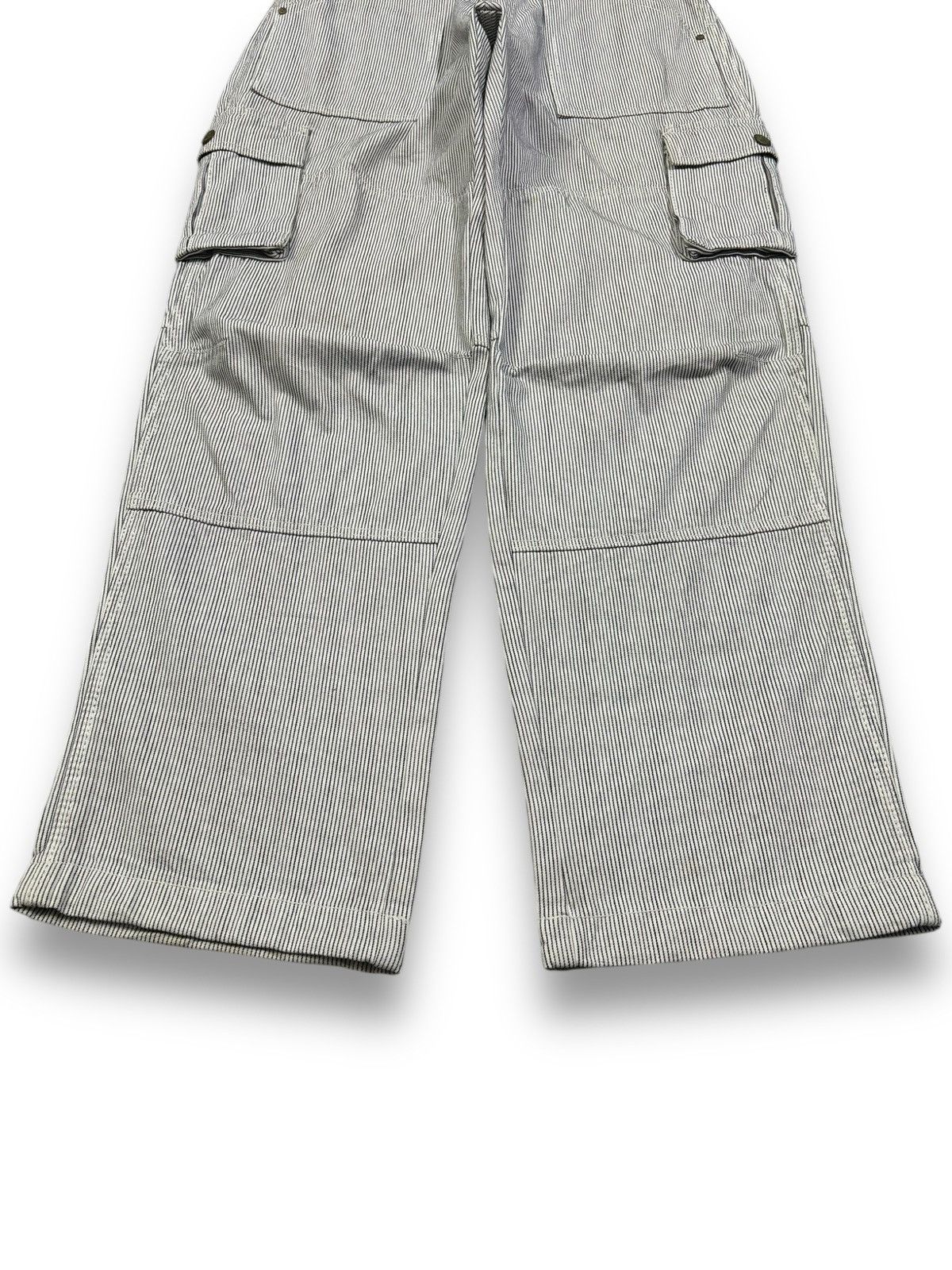 JNCO Vintage Japanese Brand Hickory Striped Baggy Cargo Jeans Size US 31 - 9 Thumbnail
