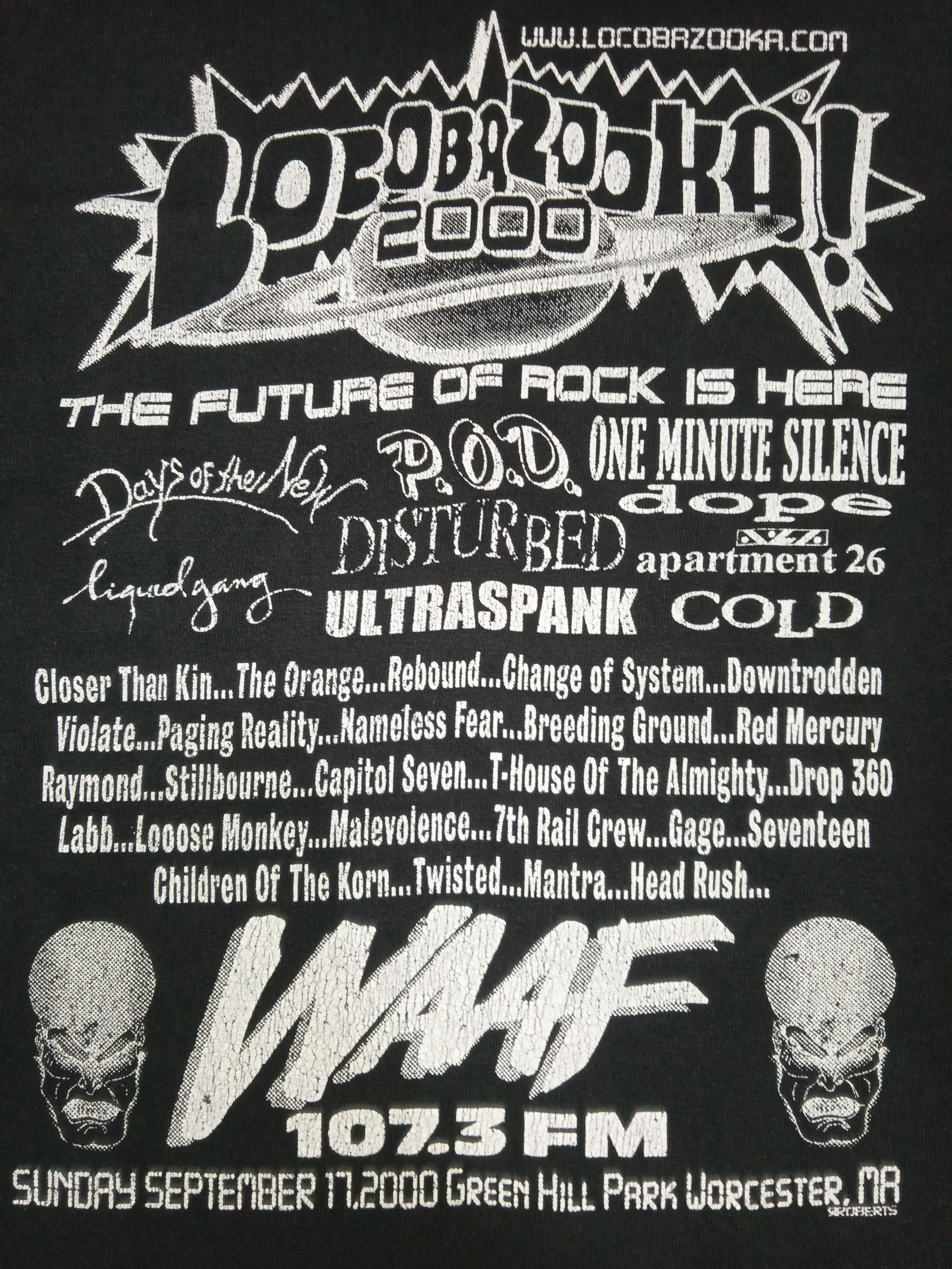 Band Tees × Vintage Vintage 2000s Locobazooka 2000 Rock Fest T-Shirt Y2K Size US XL / EU 56 / 4 - 5 Thumbnail