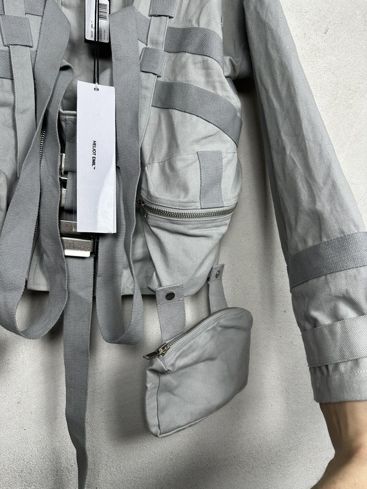 Heliot Emil Heliot Emil SS18 Kamikaze Grey Bomber Jacket Bondage Size US S / EU 44-46 / 1 - 4 Thumbnail