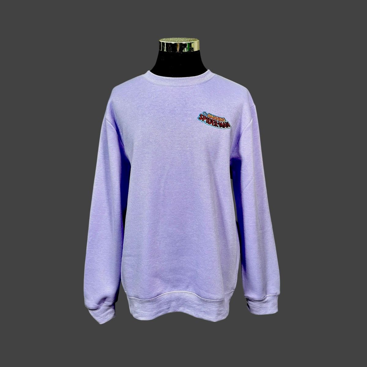 Marvel Comics Marvel Spider-Man Light Purple Long Graphic Sweatshirt Sz XL Size US XL / EU 56 / 4 - 1 Thumbnail