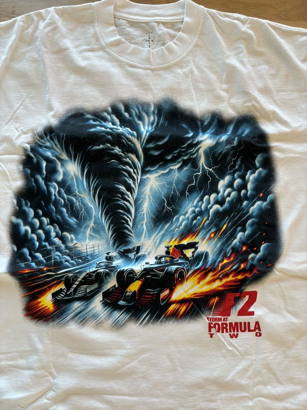 Travis Scott RARE Travis Scott Stormi Formula Two F2 Pit Crew Tee Size US XL / EU 56 / 4 - 3 Thumbnail