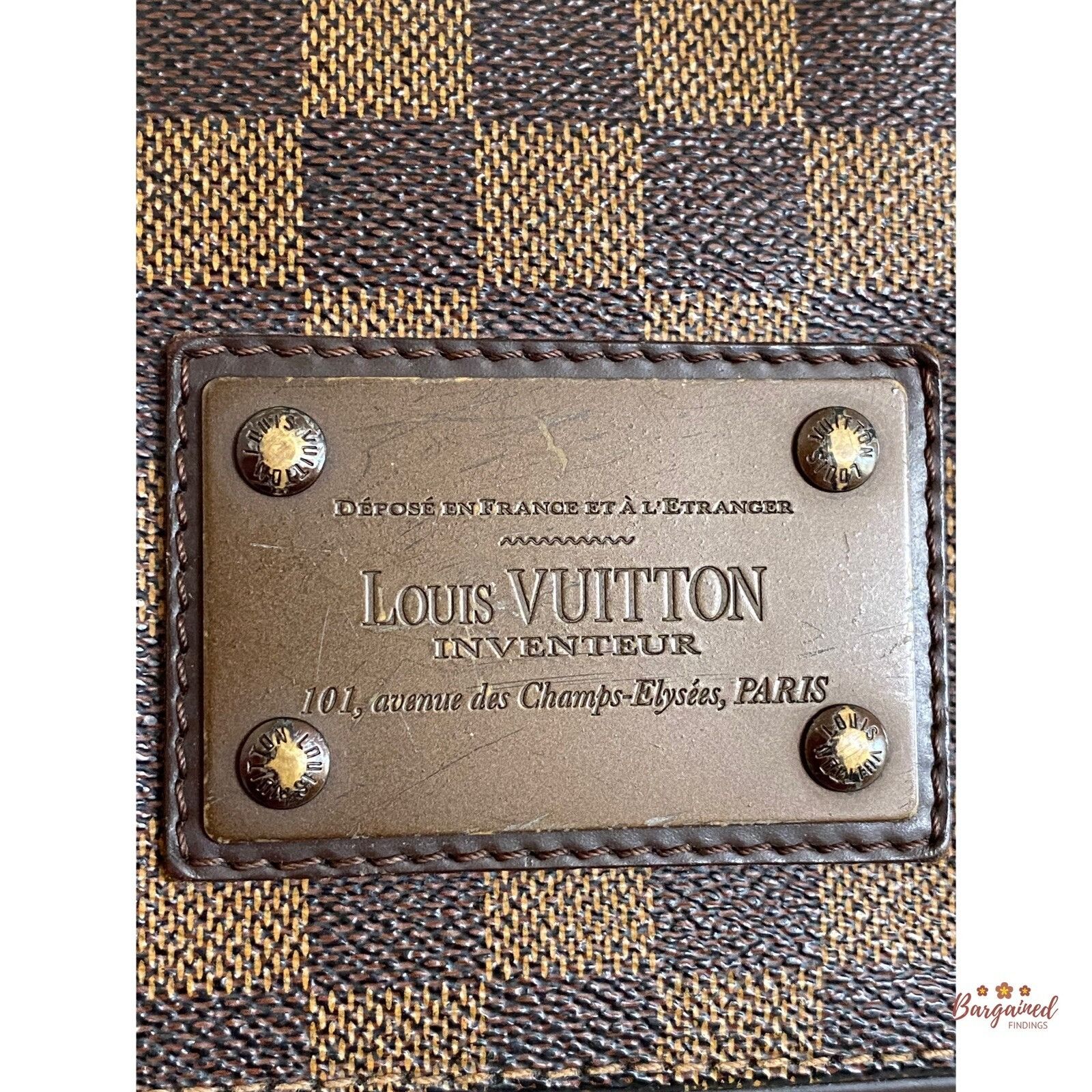 Louis Vuitton Louis Vuitton Damier Ebene Canvas Brooklyn MM Crossbody Bag Size ONE SIZE - 11 Thumbnail