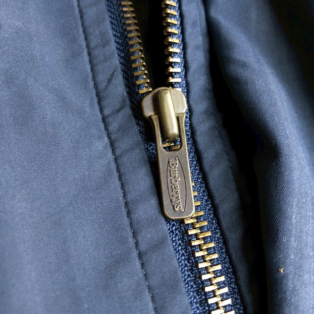 Burberry Vintage 90s Burberrys Navy Trench Coat Jacket Size US L / EU 52-54 / 3 - 7 Thumbnail