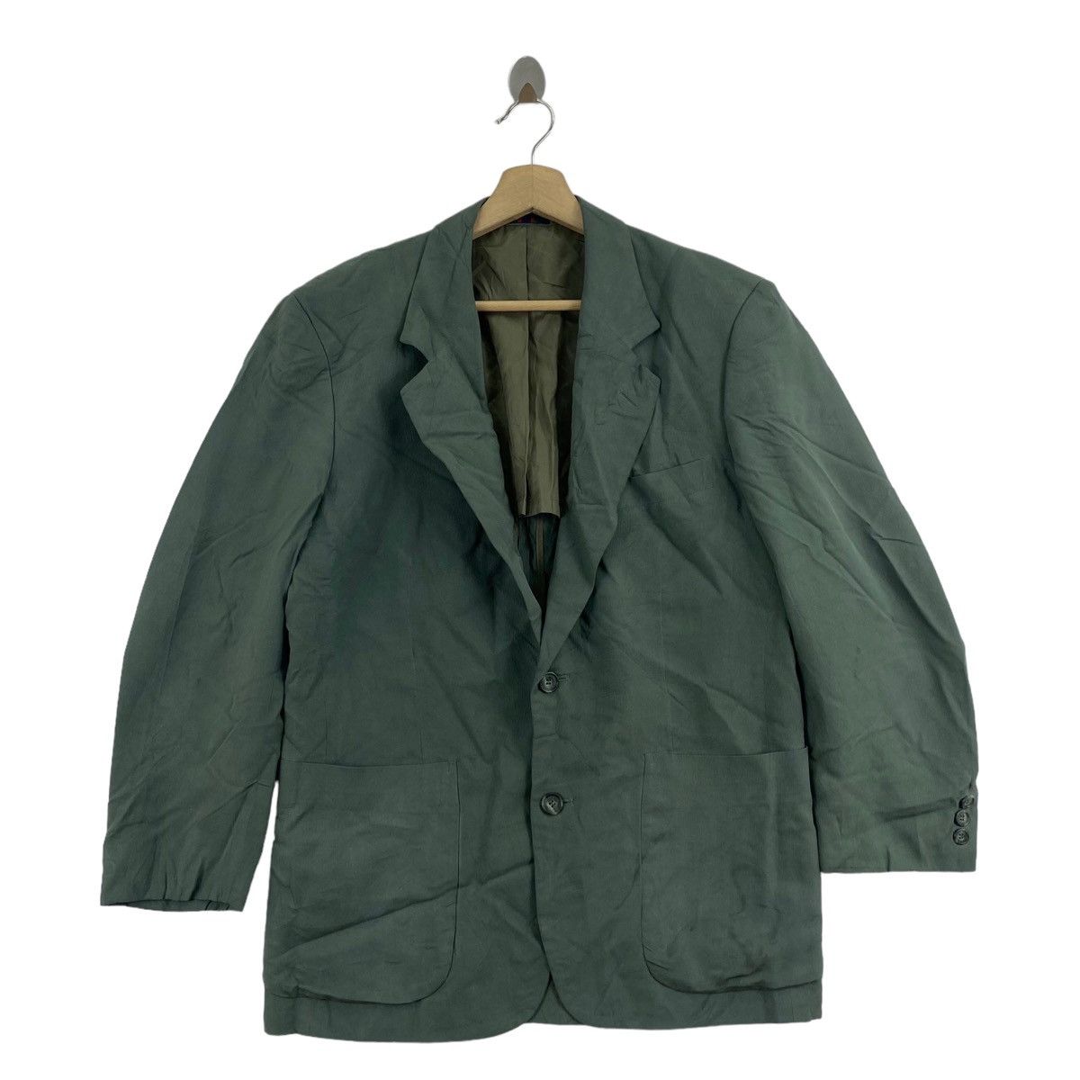 Alexander Julian × Colours COLOURS By ALEXANDER JULIAN Japan Plain Green Blazer Coat Size US M / EU 48-50 / 2 - 1 Thumbnail