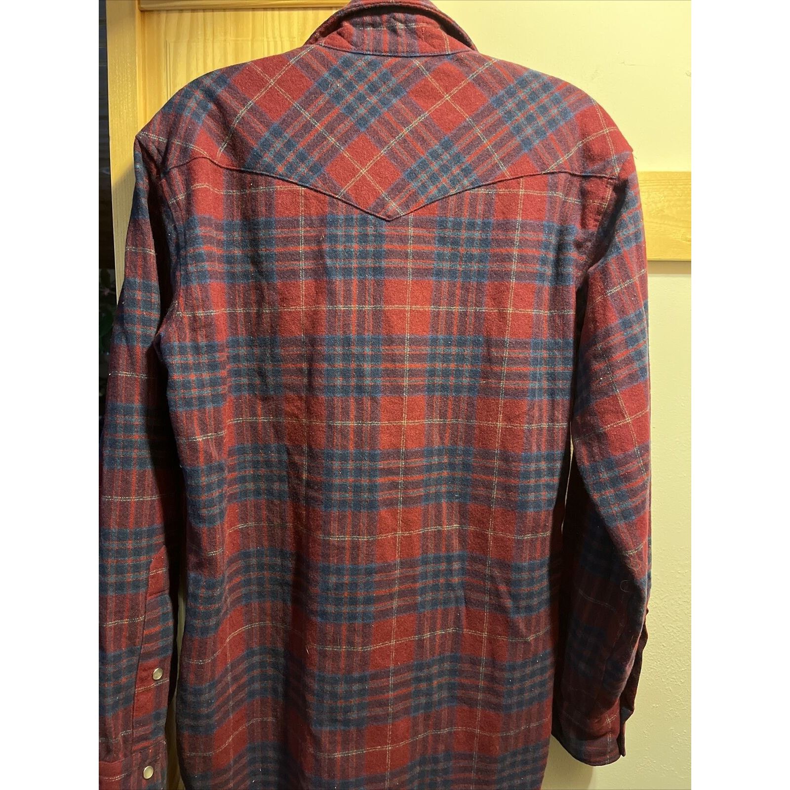 Pendleton Pendleton High Grade Men’s M Red Plaid Pearl Snap Wool Shirt Size US M / EU 48-50 / 2 - 9 Thumbnail