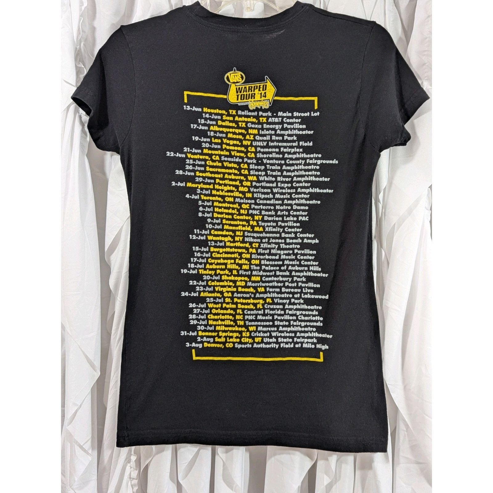 Tultex 2014 Vans Warped Tour Graphic Babydoll Tee - Women's M Size M / US 6-8 / IT 42-44 - 4 Thumbnail