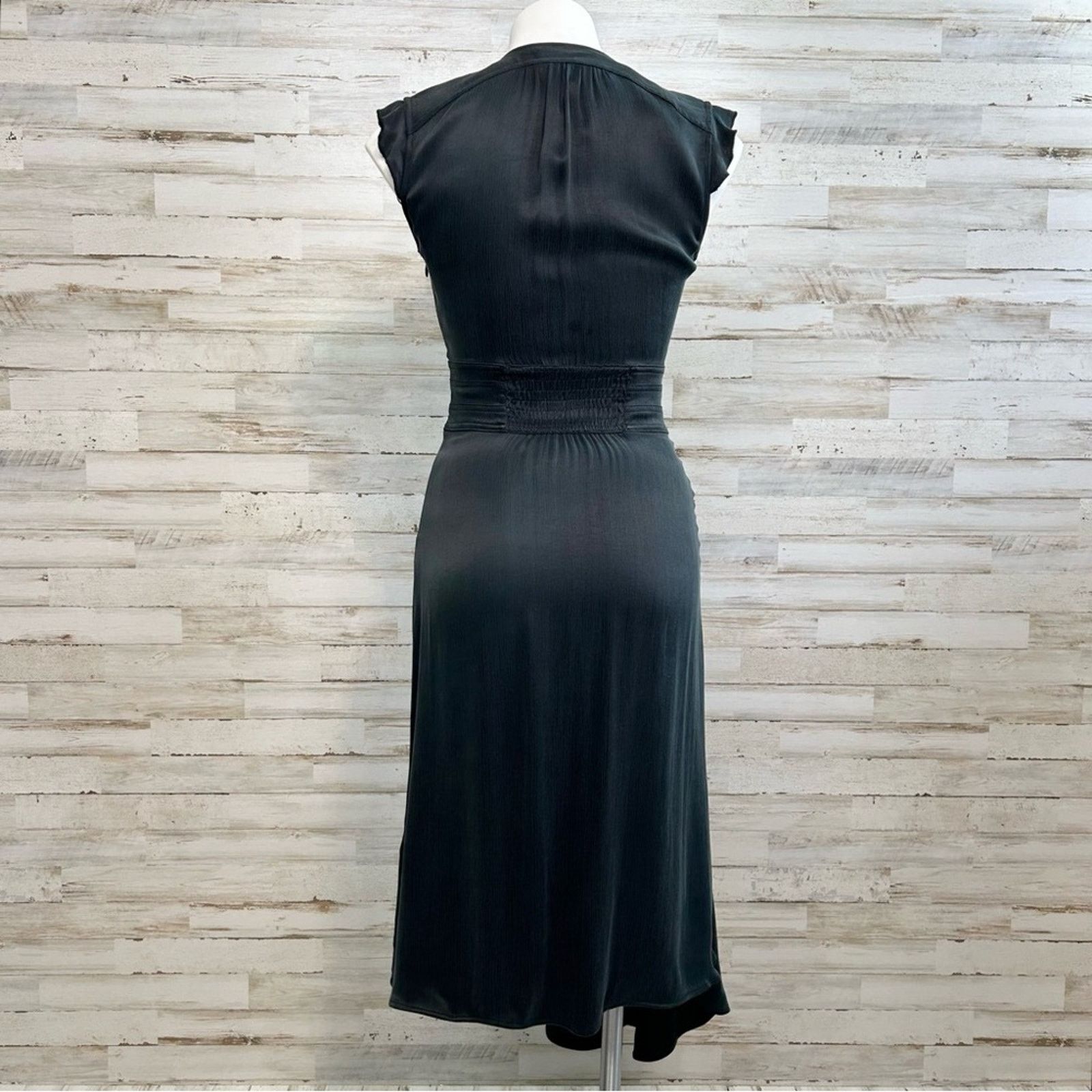 ba&sh BA&SH Coralie Dress Size 4 Int'l XS Black Asymmetrical Size S / US 4 / IT 40 - 11 Thumbnail