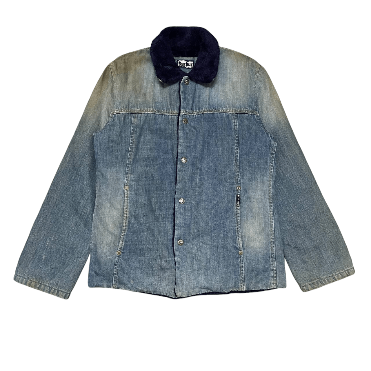 Vintage Blue Blue Japan Shearling Denim Jacket
