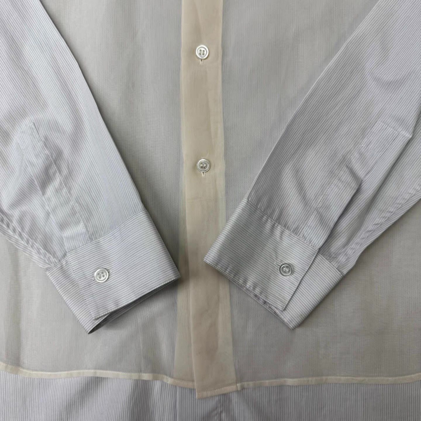 Dior Dior White Two-Layer Fake Two-Piece Shirt Q10 Size US L / EU 52-54 / 3 - 4 Thumbnail