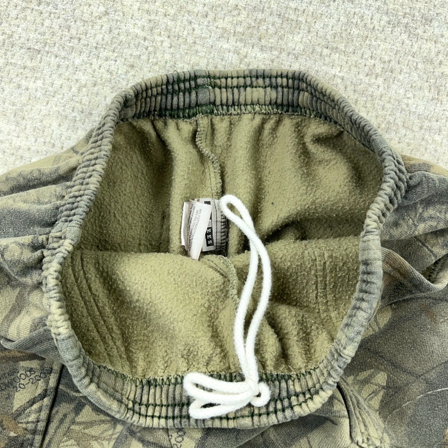 Jerzees VINTAGE Jerzees Camo Sweatpants Men M Cargo Jogger 90s Y2K Green 100% Cotton Regular Sweatpants Mens Size US 31 - 4 Thumbnail
