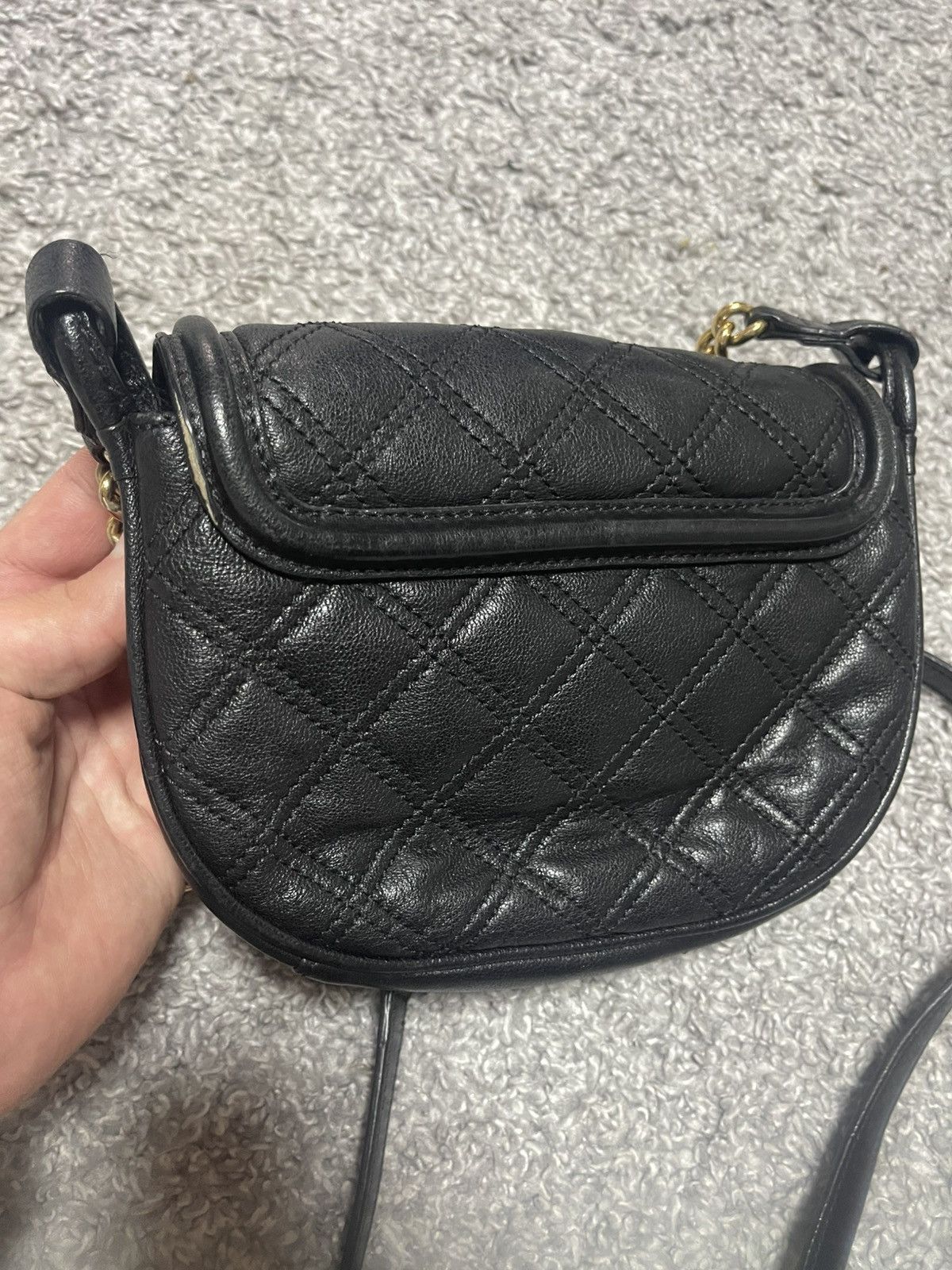 Marc Jacobs Marc Jacobs vintage black leather quitled gold small bag Size ONE SIZE - 18 Thumbnail
