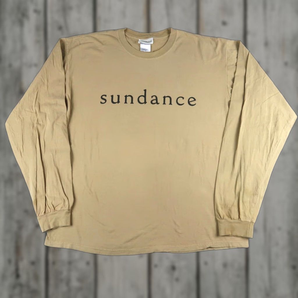 Spell VINTAGE 90s Sun Dance Film Festival Graphic Print Long Sleeve Shirt Adult L Tan Mens Size US L / EU 52-54 / 3 - 1 Thumbnail
