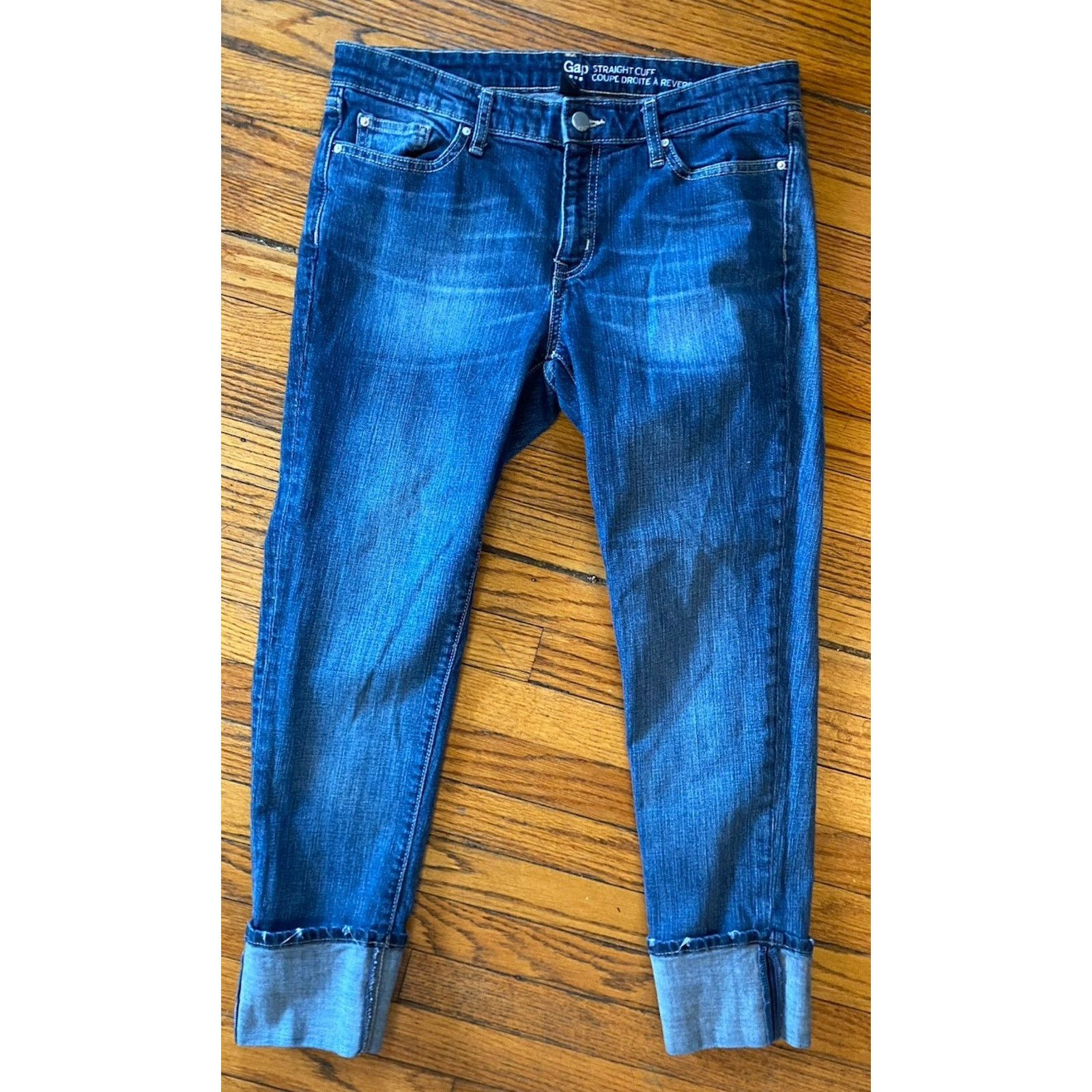 Gap GAP Straight Trending Cuff Ankle Jeans Denim Women’s 8/29 Size 30" / US 8 / IT 44 - 1 Thumbnail