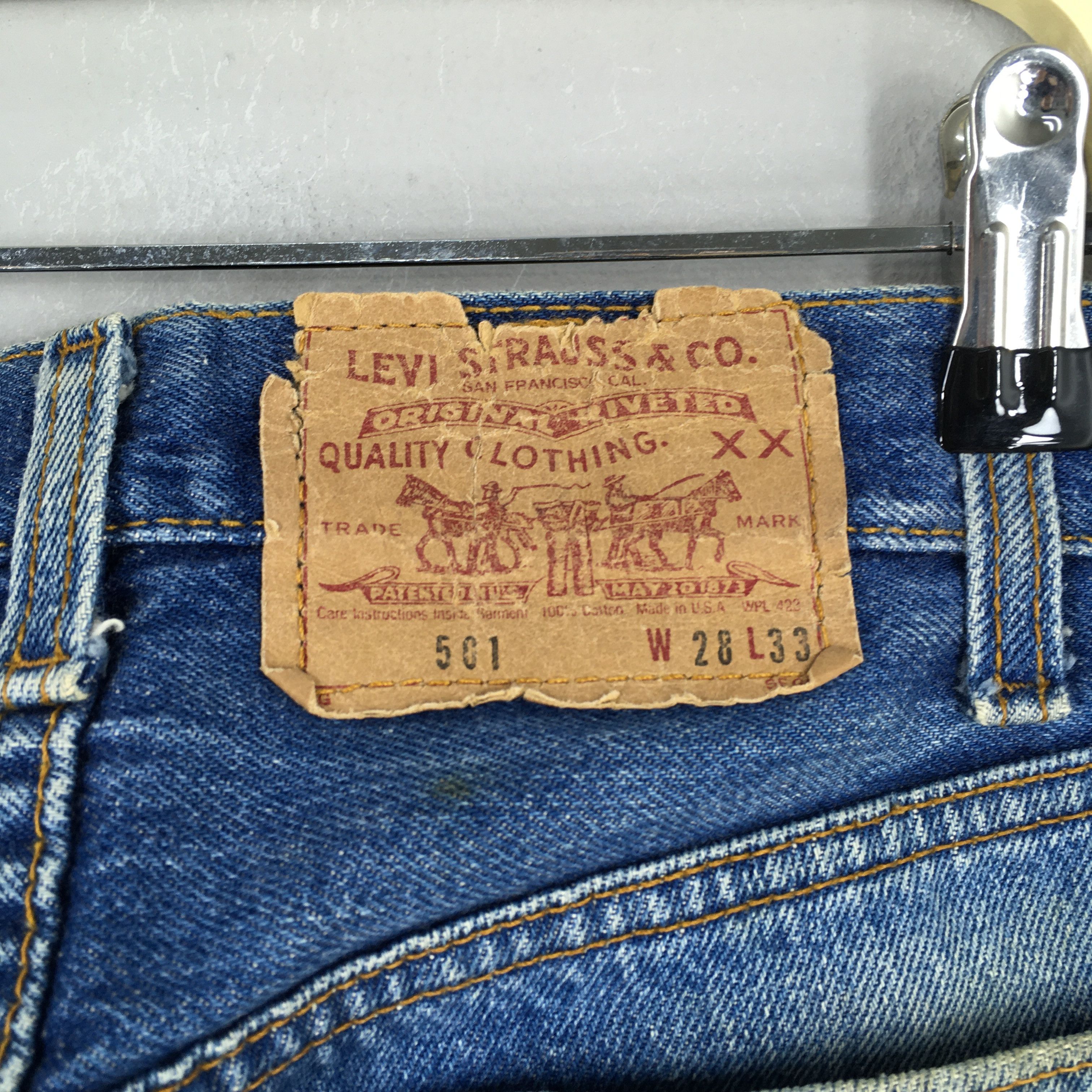 Levi's Size 27x30 Vintage 90s Levi's 501 Faded Blue Jeans S409 Size 27" / US 4 / IT 40 - 13 Thumbnail