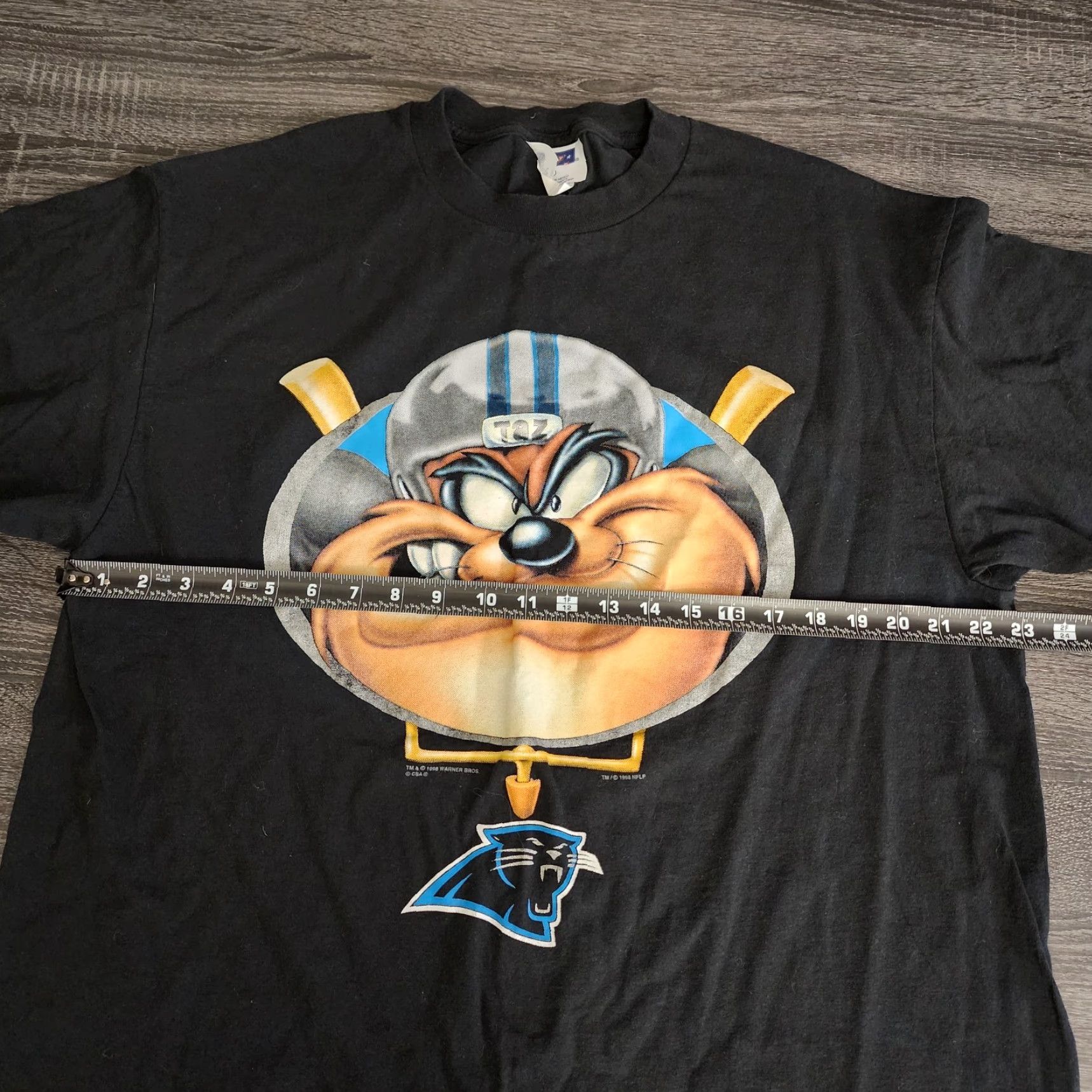 Vintage VINTAGE 90s Tazz Carolina Panthers T Shirt Mens XL Black NFL Looney Tunes Sports Size US XL / EU 56 / 4 - 7 Thumbnail