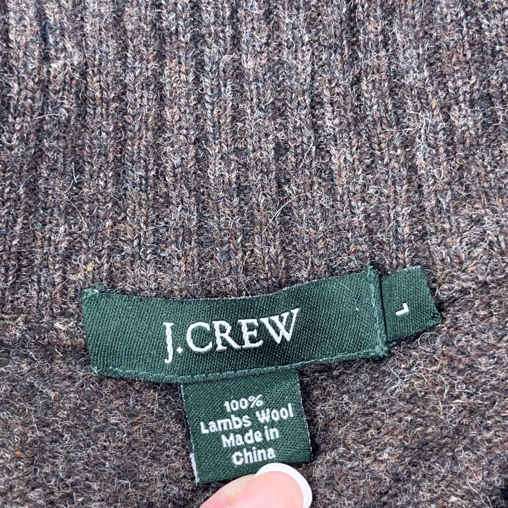 J.Crew J.CREW Sweater Men Large Brown Tan Pullover Wool Knit Diamond 1/4 Zip Size US XL / EU 56 / 4 - 3 Thumbnail