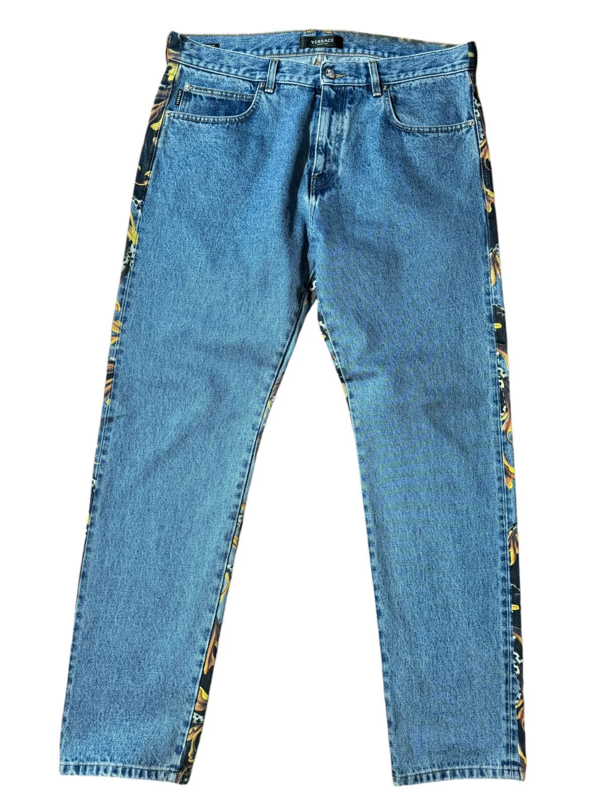 Versace Versace Printed Denim Pants Size US 38 / EU 54 - 1 Thumbnail