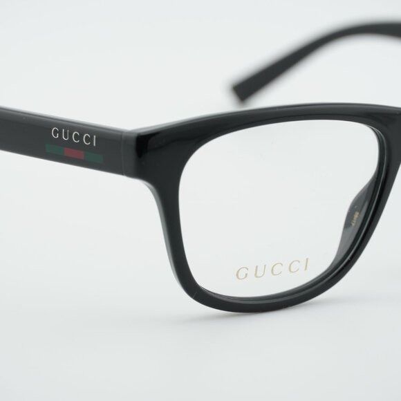 Gucci Gucci GG2108O 001 Eyeglasses Black 55mm Square Frame Size ONE SIZE - 4 Thumbnail