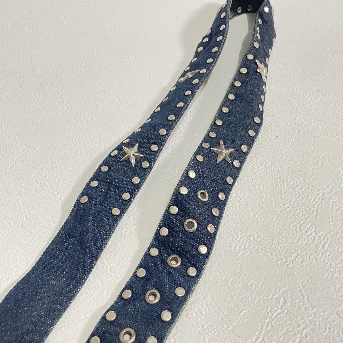 If Six Was Nine Vintage y2k Star studded denim belt kapital style Size ONE SIZE - 3 Thumbnail