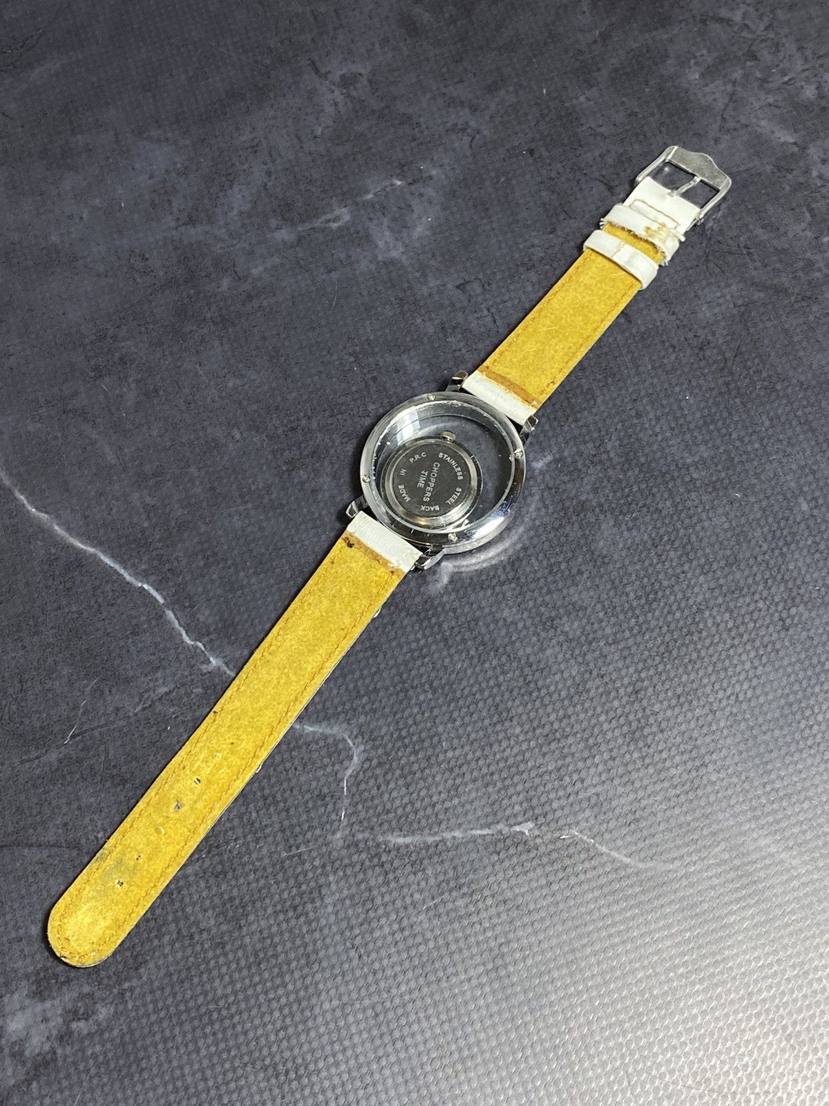 Jewelry × Vintage Choppers Floating Dial Crystal Watch White Elegance ⌚ Size ONE SIZE - 11 Thumbnail