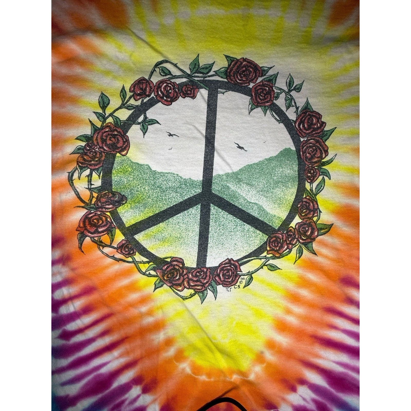 Disney VTG Alice In Wonderland Caterpillar Tie Dye T Shirt Mens M Size US M / EU 48-50 / 2 - 14 Thumbnail