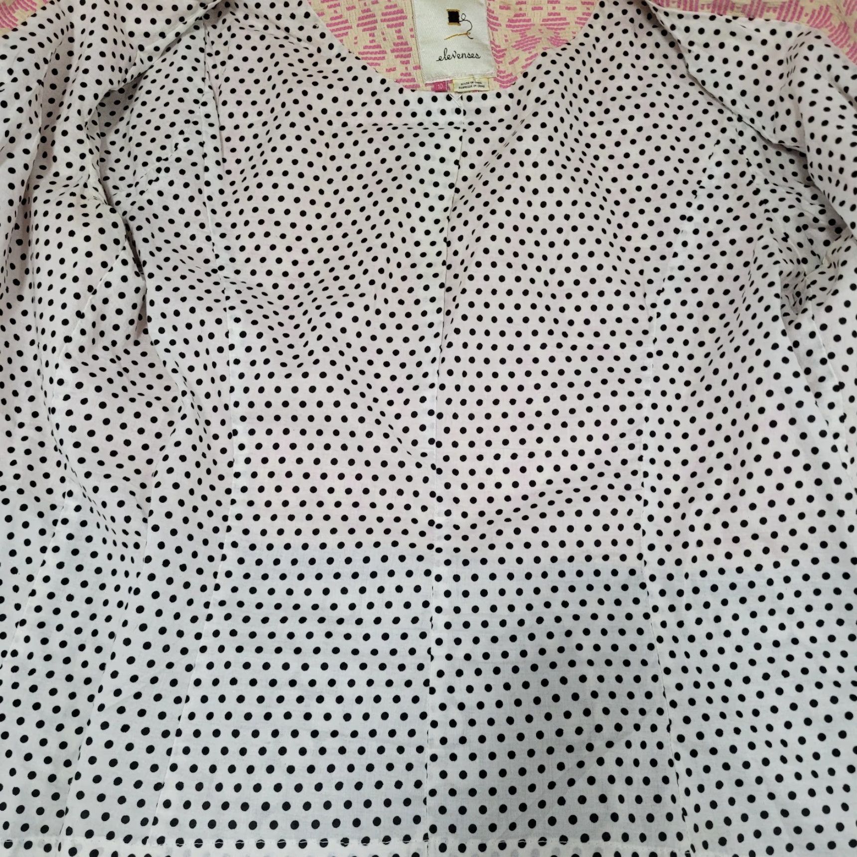 Anthropologie ELEVENSES Multicolor Polka Dot Puff Sleeve Jacket Size 10 Casual Lightweight Bohemian Teens Size L / US 10 / IT 46 - 6 Thumbnail