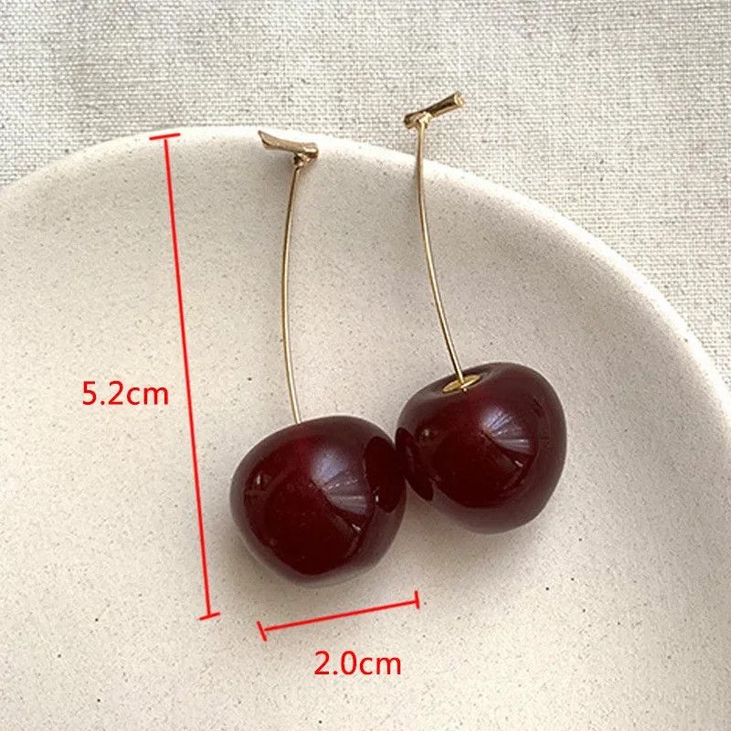 Other Red Cherry Earrings Size ONE SIZE - 6 Thumbnail