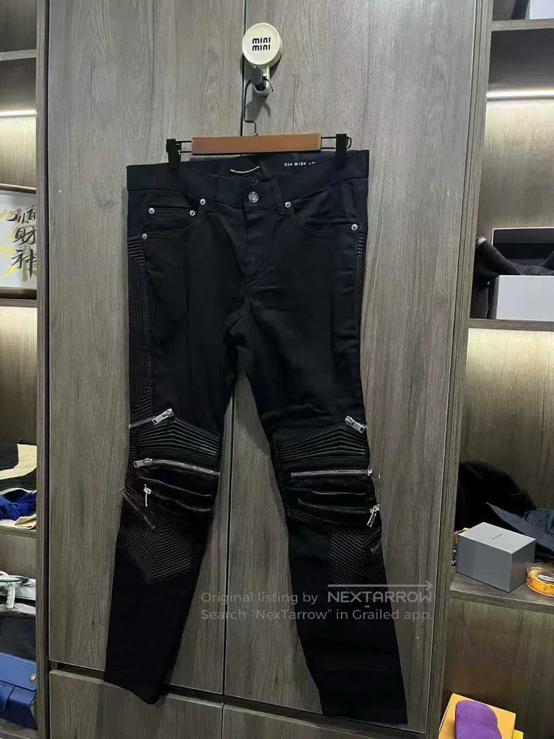Saint Laurent Paris Saint Laurent Paris size M Zipper Biker Leather Pants Size US 32 / EU 48 - 3 Thumbnail