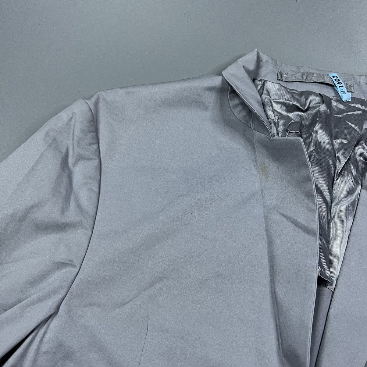 Prada Prada 2011 Nylon Blazer Silver Grey Size XL / US 12-14 / IT 48-50 - 22 Thumbnail