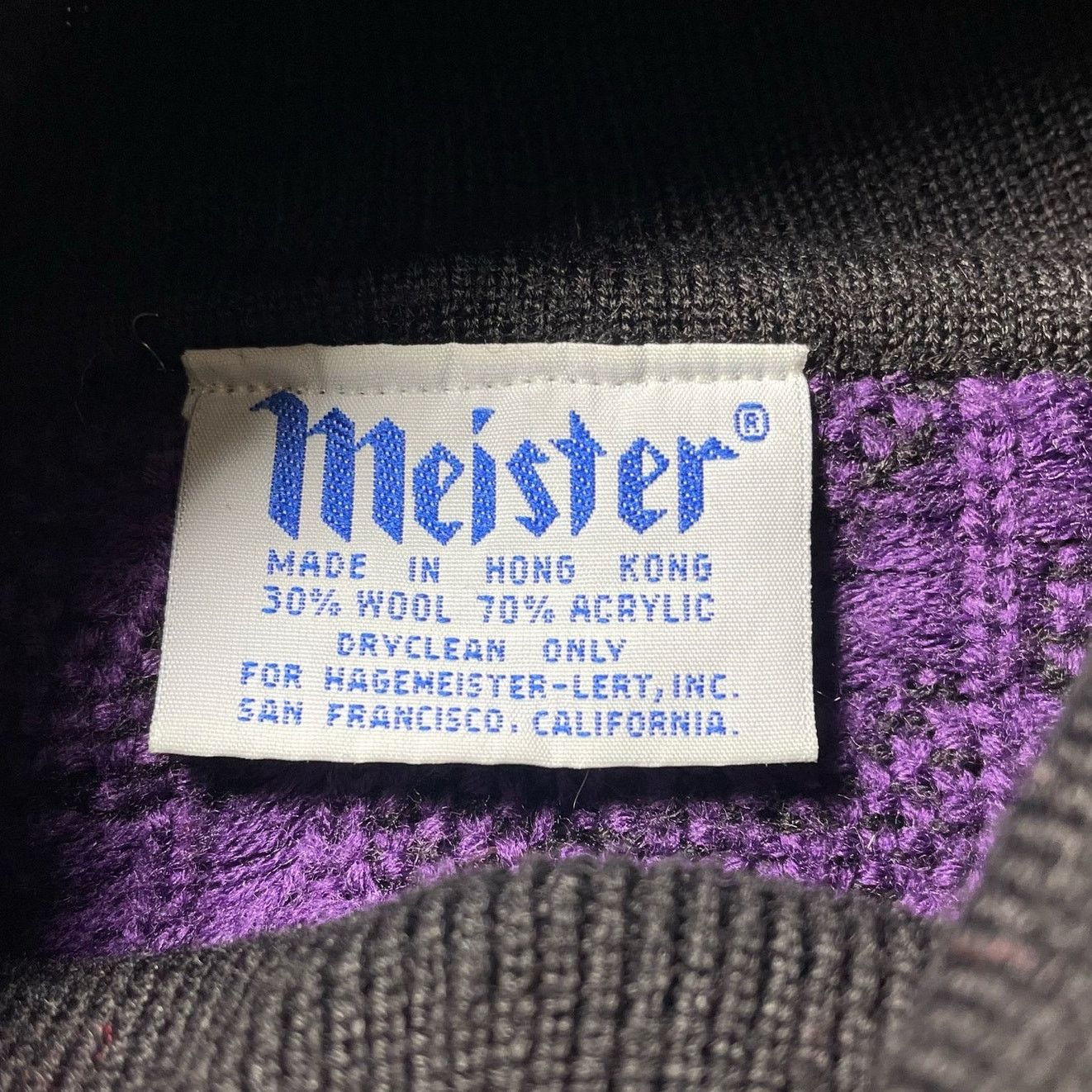 Other Meister Turtleneck Ski Sweater Damask Purple Black - Large Size L / US 10 / IT 46 - 3 Thumbnail