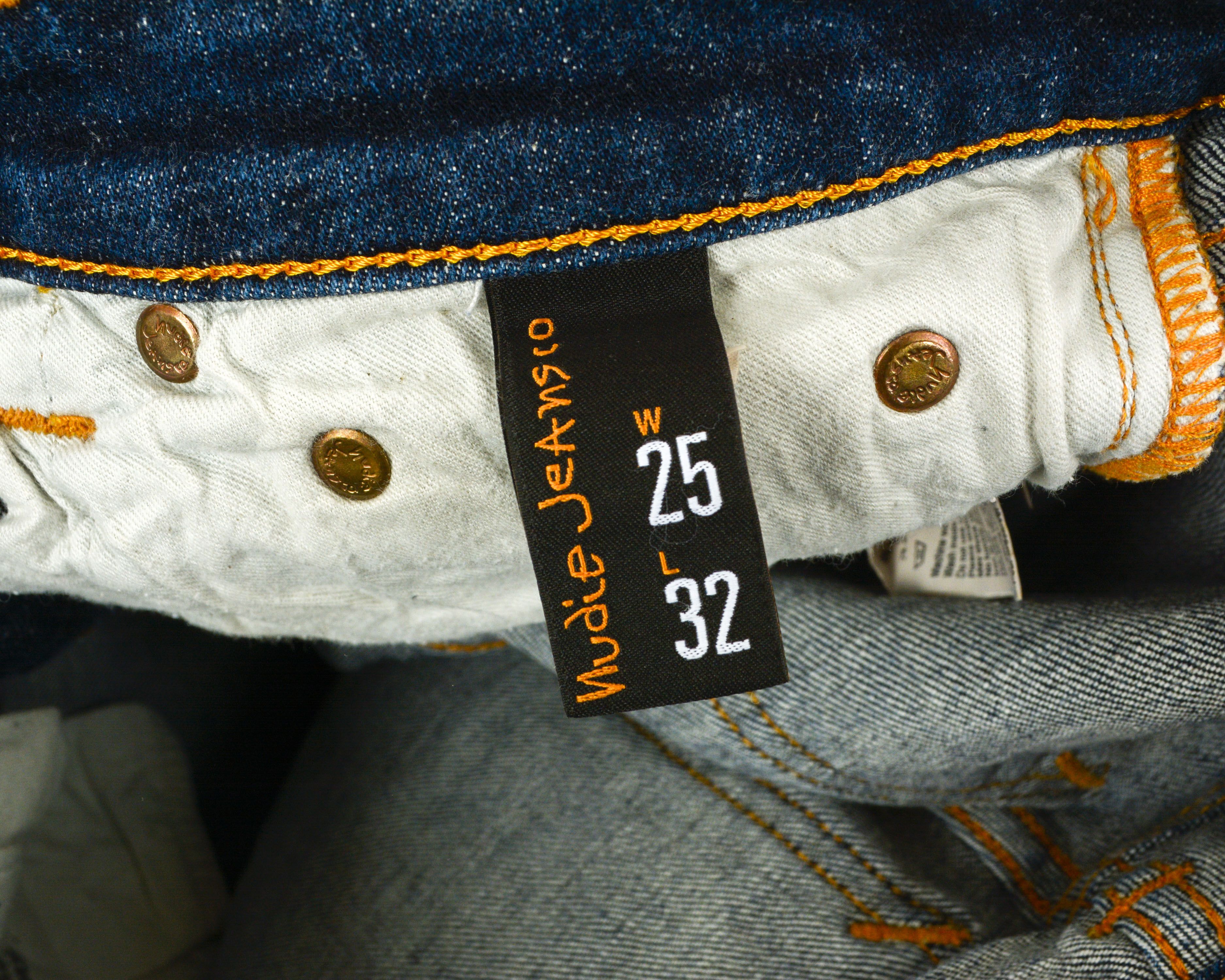Nudie Jeans Skinny Lin W25 L32 Denim Jeans Pants Slim Fit Trousers Size 25" / US 0 / IT 36 - 6 Thumbnail