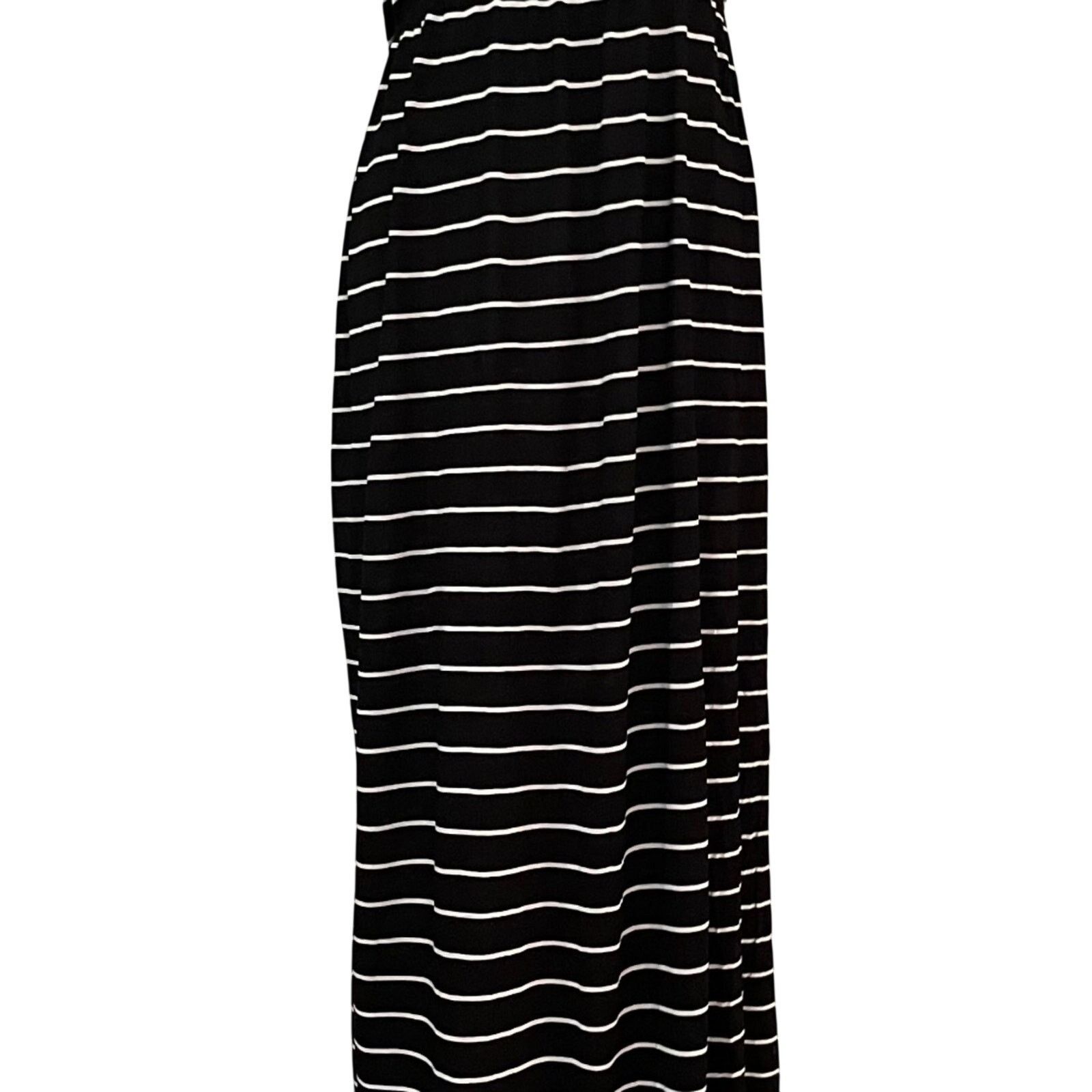 Forever 21 Forever 21 Black & White Striped Strapless Tube Maxi Dress Size L / US 10 / IT 46 - 2 Thumbnail