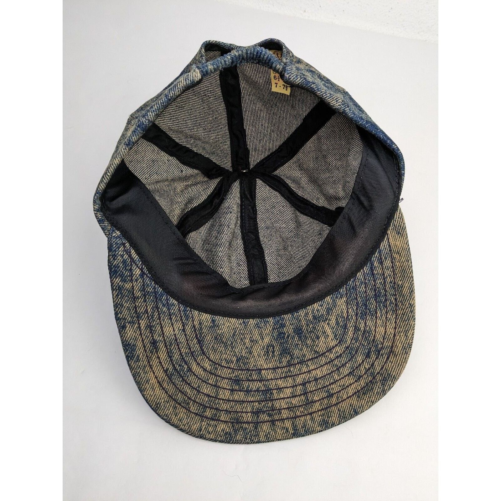 Brixton Vtg Union Hat Denim Cap Acid Wash Denim Blue Jean Railroad Size ONE SIZE - 7 Thumbnail