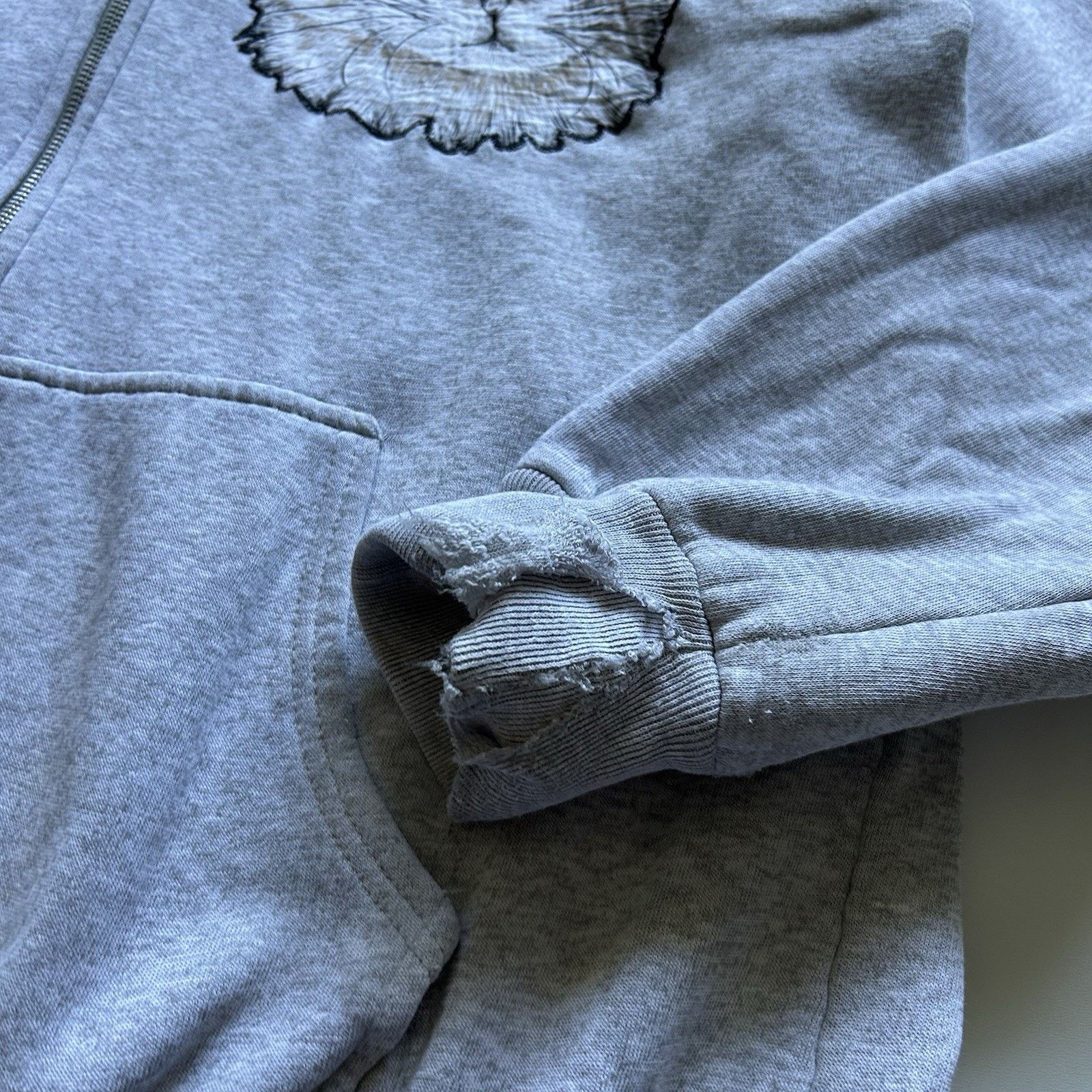 Vintage Vintage 90s Hoodie XL Thermal Lined Full Zip Cat Animal Art Size US XL / EU 56 / 4 - 7 Thumbnail