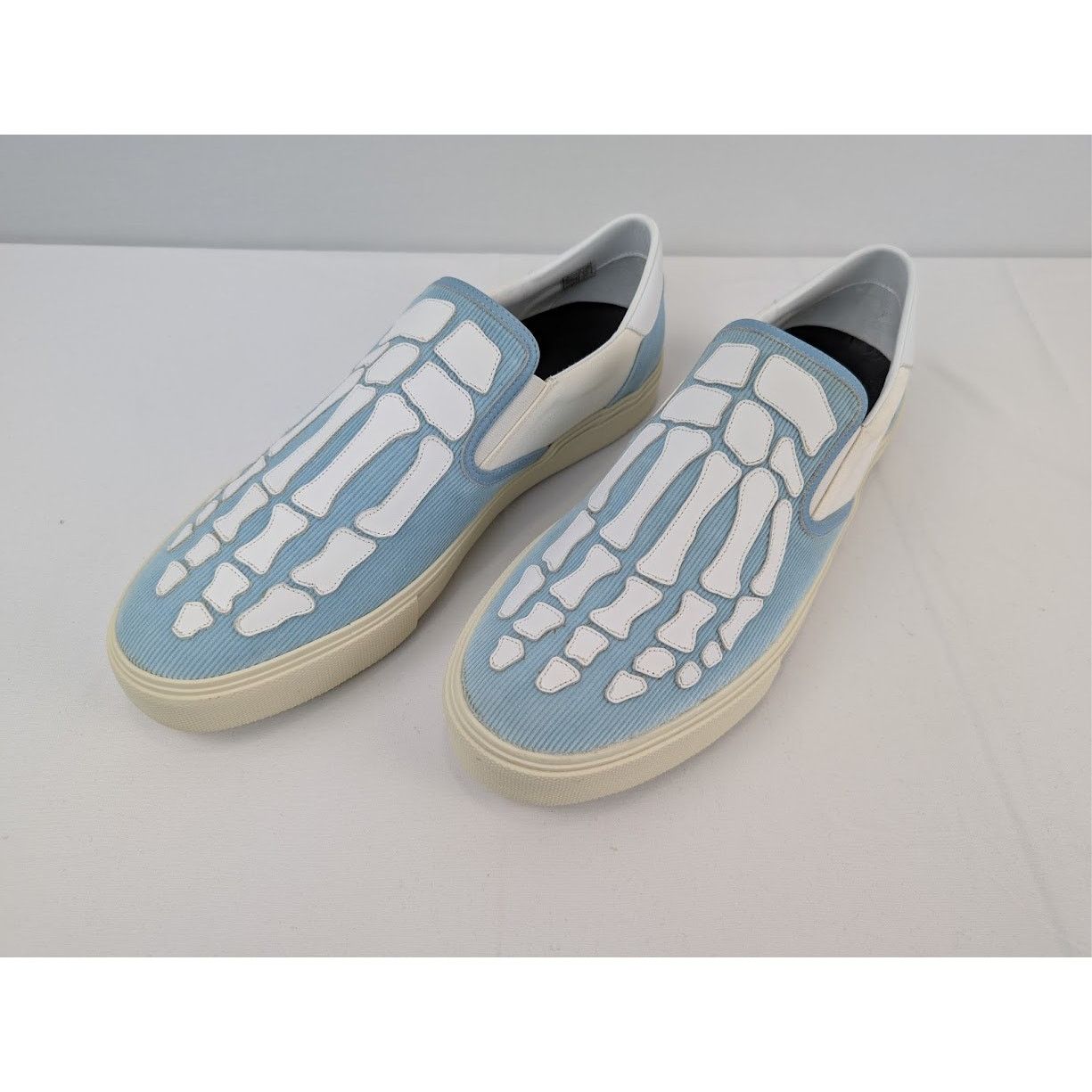 Amiri o1rshd1 Corduroy Skel Toe Slip On in Light Blue/White Size US 13 / EU 46 - 8 Thumbnail