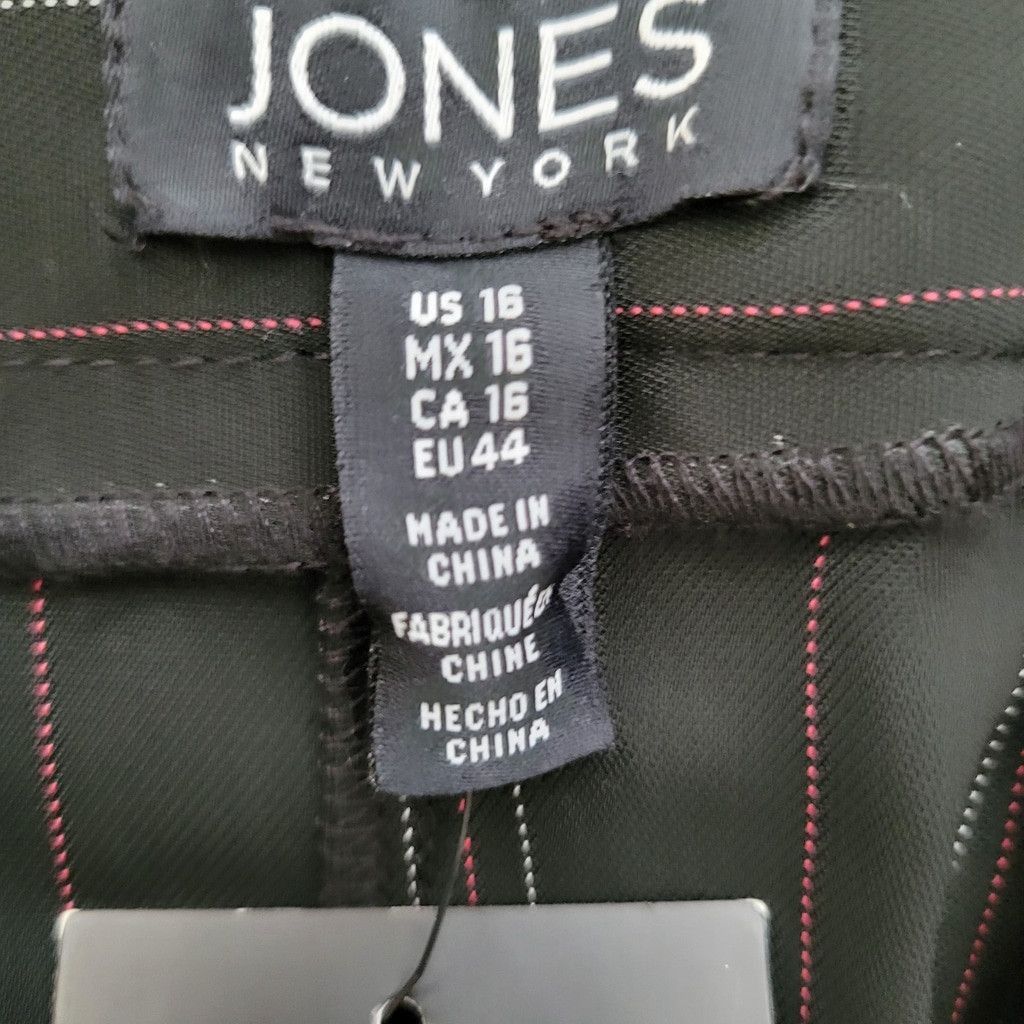 Jones New York Jones New York Fashion Stripe Black Wide-Leg Dress Pants 16 Size 38" / US 16 / IT 52 - 11 Thumbnail