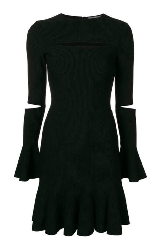 Alexander McQueen 🇮🇹 RRP $2490 Alexander McQueen Black Cut-Out Sleeve Dress Size XS / US 0-2 / IT 36-38 - 2 Thumbnail