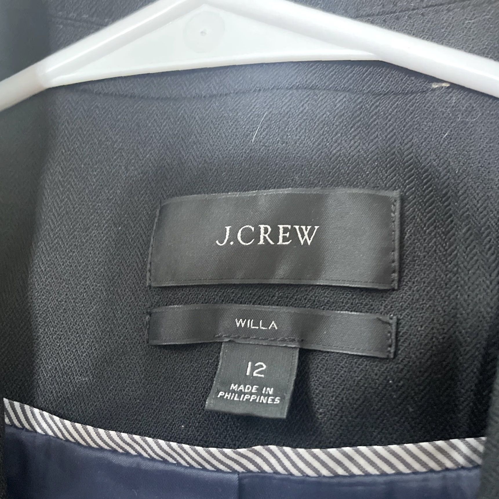 J.Crew J.CREW Willa Single-Breasted Blazer Women 12 Black Notch Suit Jacket Wool Blend Blazer - Classic, Office Career Professional, Regular Size 12 Womens Size XL / US 12-14 / IT 48-50 - 4 Thumbnail