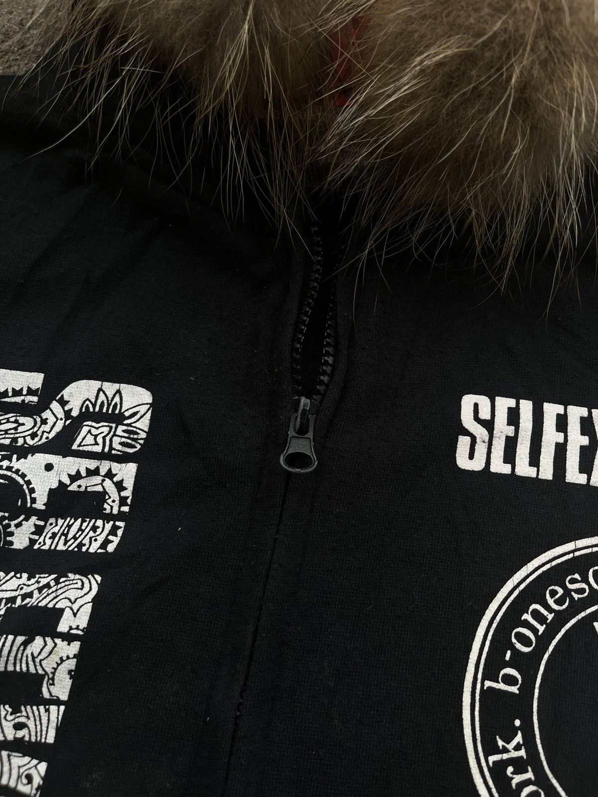 Japanese Brand B-ONE SOUL CRAZY POEM FUR HOODIE IFSIXWASNINE LGB STYLE Size US L / EU 52-54 / 3 - 8 Thumbnail
